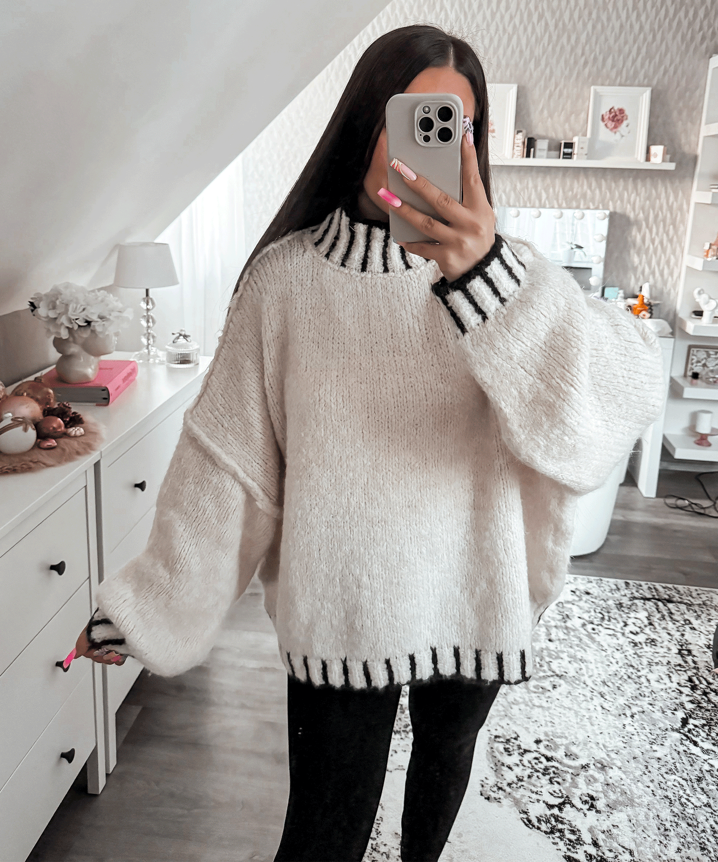 Beige Salma Pullover | LouLou Couture