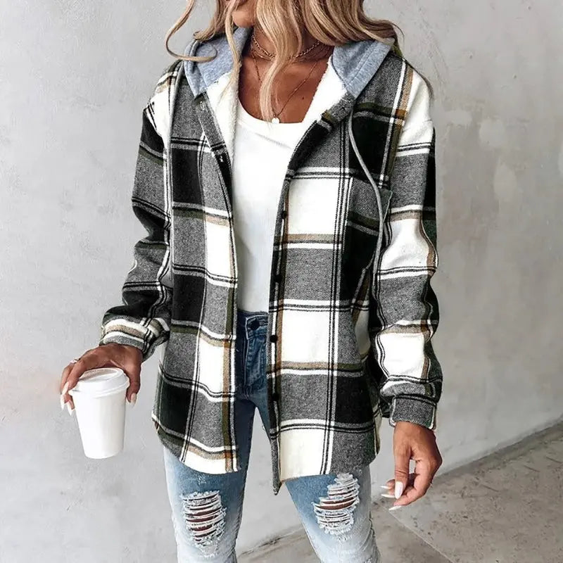Emma Checked Hooded | LouLou Couture