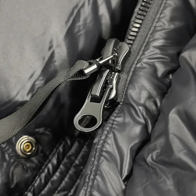 Long Quilted Winter Jacket With Hood and Zip | LouLou Couture