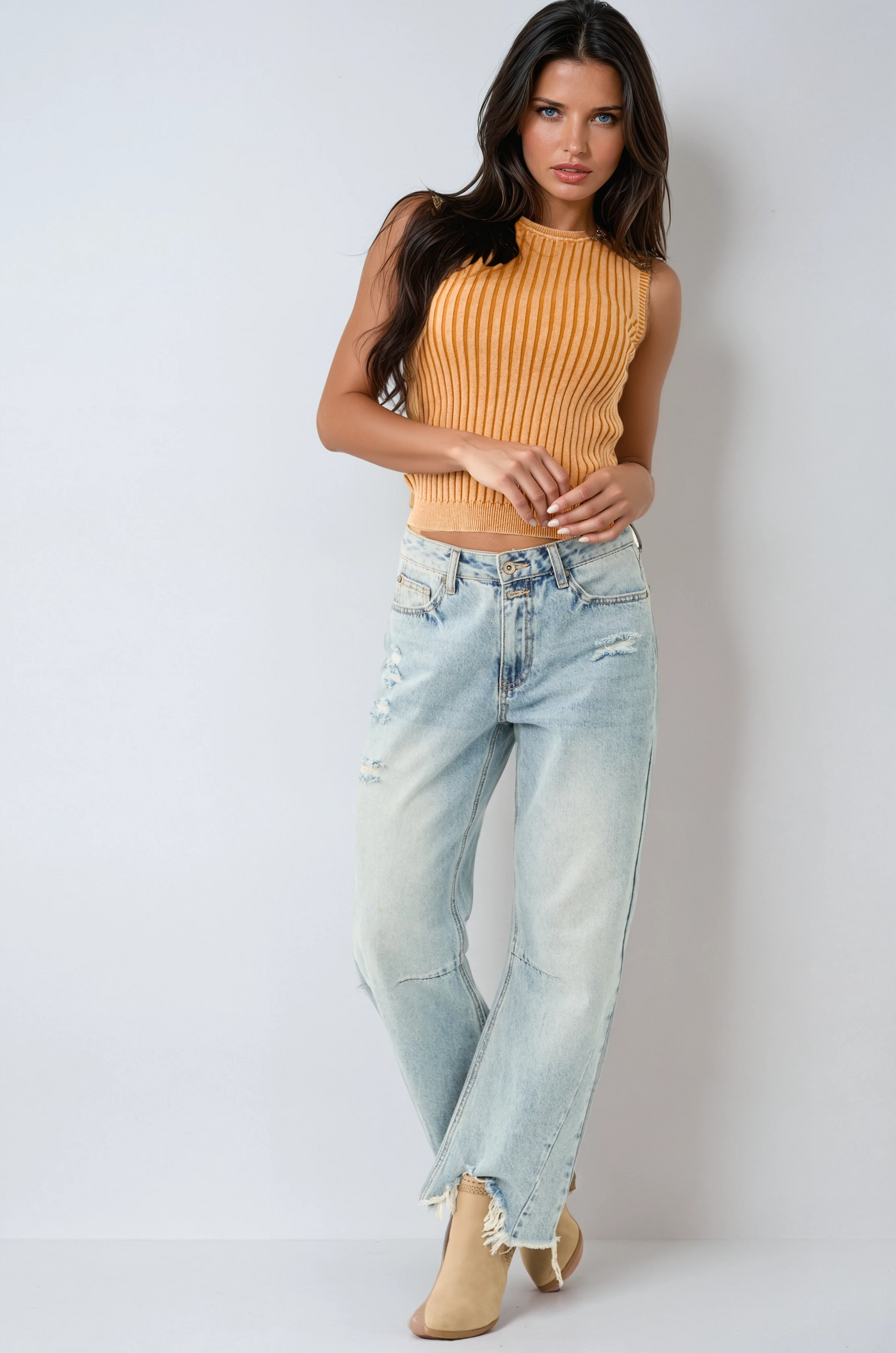 Light Denim with Wide Legs | LouLou Couture