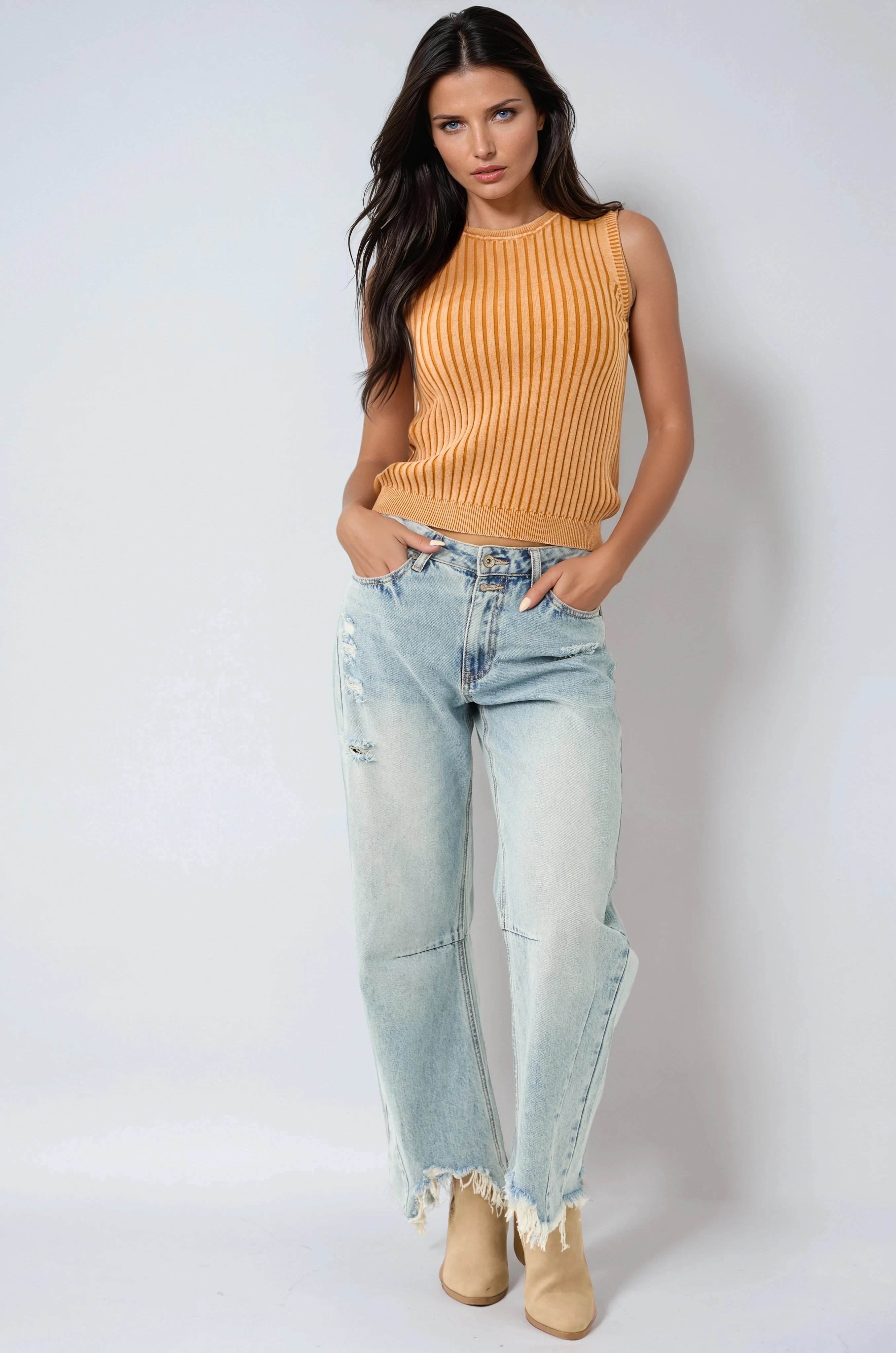 Light Denim with Wide Legs | LouLou Couture