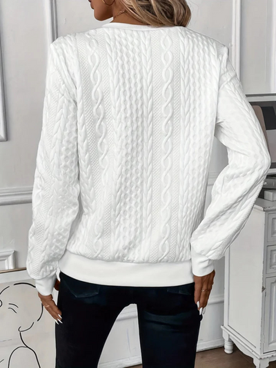 Thalienne Cable Knit Zip Sweater | LouLou Couture