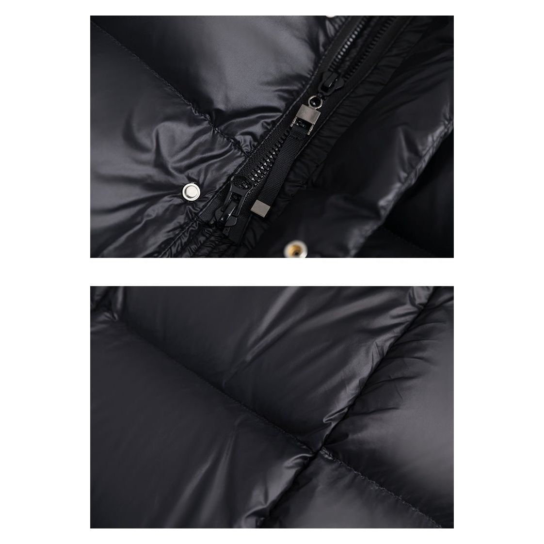 Long Quilted Winter Jacket With Hood and Zip | LouLou Couture