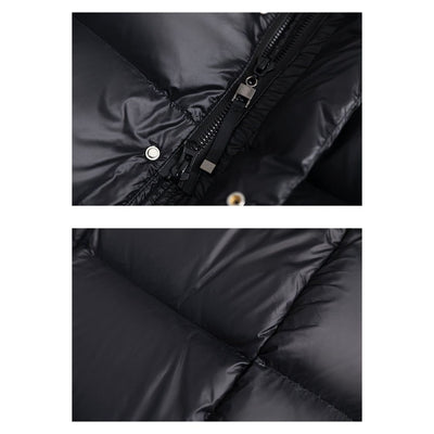 Long Quilted Winter Jacket With Hood and Zip | LouLou Couture