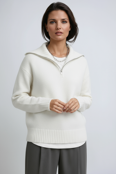 Zip-up turtleneck & Knitted | LouLou Couture