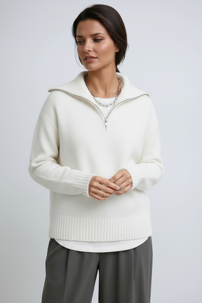 Zip-up turtleneck & Knitted | LouLou Couture