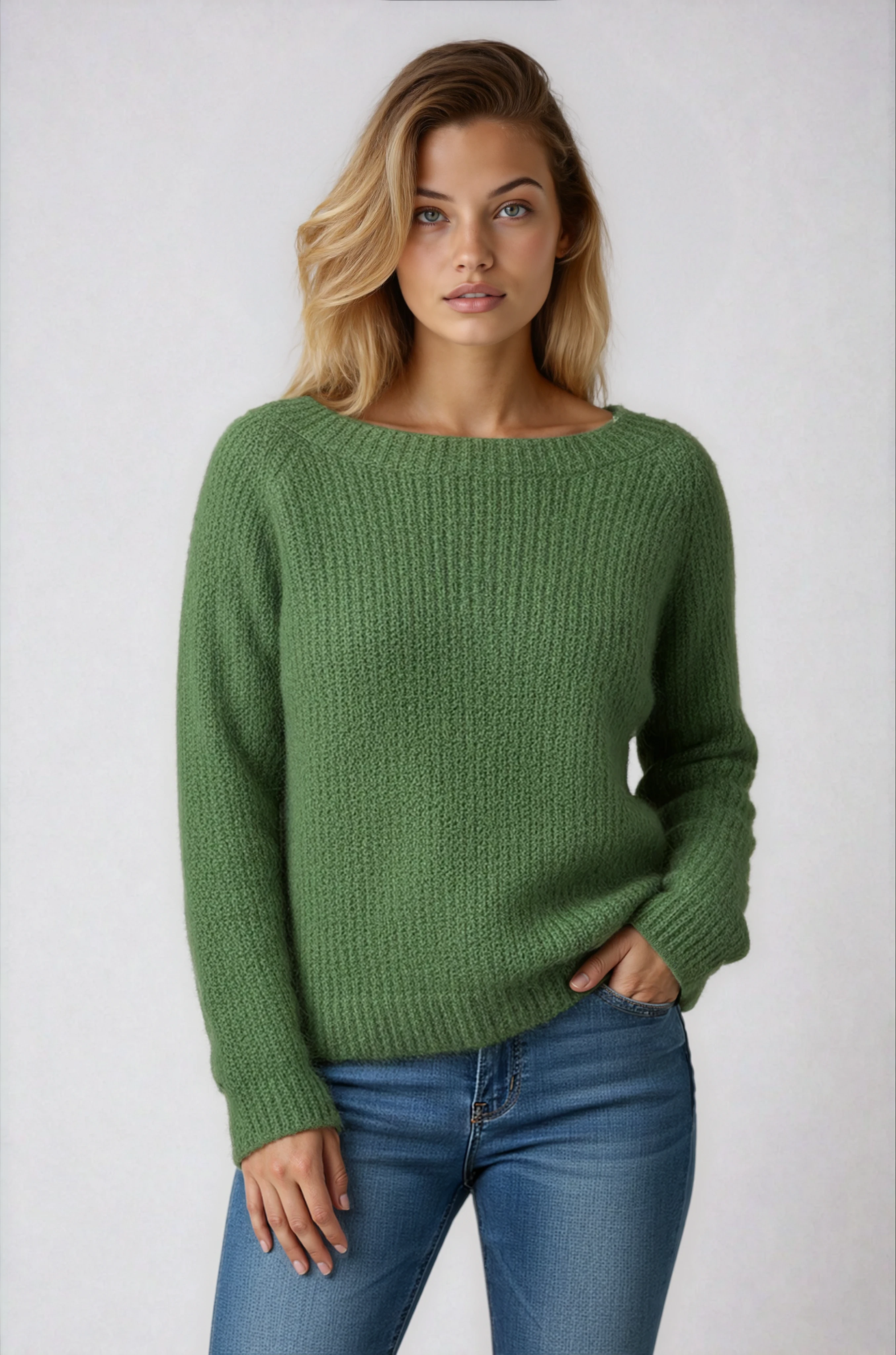 Sweater with Boat Neckline | LouLou Couture
