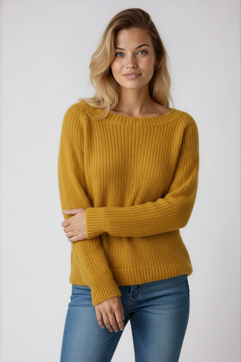 Sweater with Boat Neckline | LouLou Couture