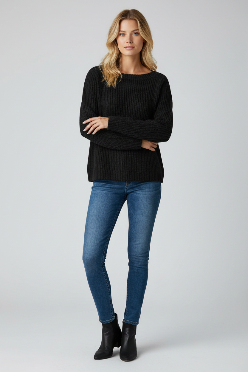 Sweater with Boat Neckline | LouLou Couture