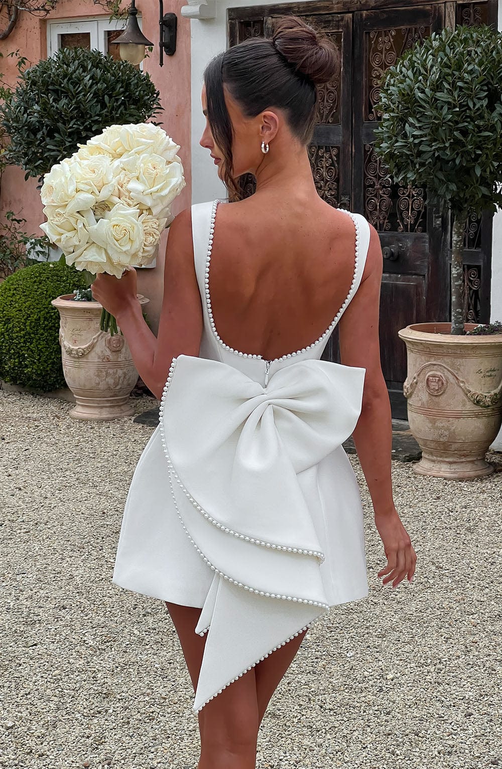 Kel | Sleeveless Pearl-Neckline Sculpted Mini Dress Kel | Sleeveless Pearl-Neckline Sculpted Mini Dress