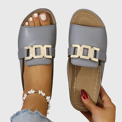 Kathlyn Comfy Buckle Sandals | LouLou Couture