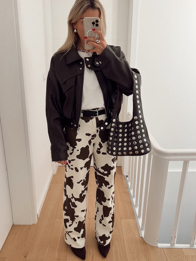 Brown Leather Bomber | LouLou Couture