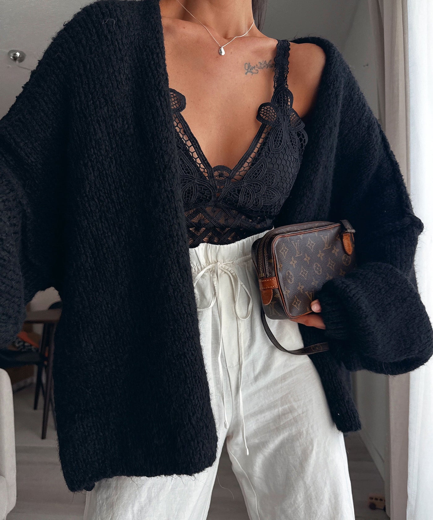 The Jet Black Cardigan | LouLou Couture