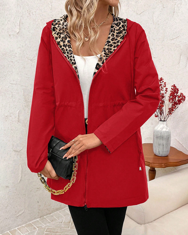 Reversible Leopard Print Hooded Coat | LouLou Couture
