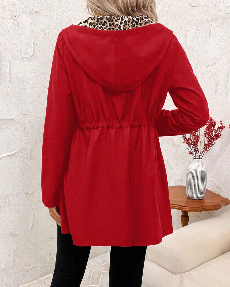 Reversible Leopard Print Hooded Coat | LouLou Couture