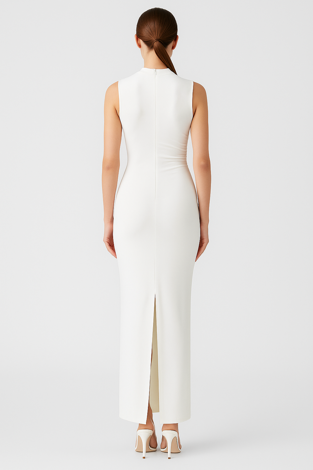 Sculpted High-Neck Maxi Dress | LouLou Couture