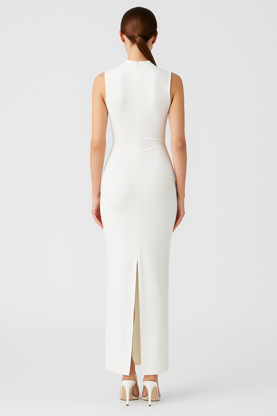 Sculpted High-Neck Maxi Dress | LouLou Couture