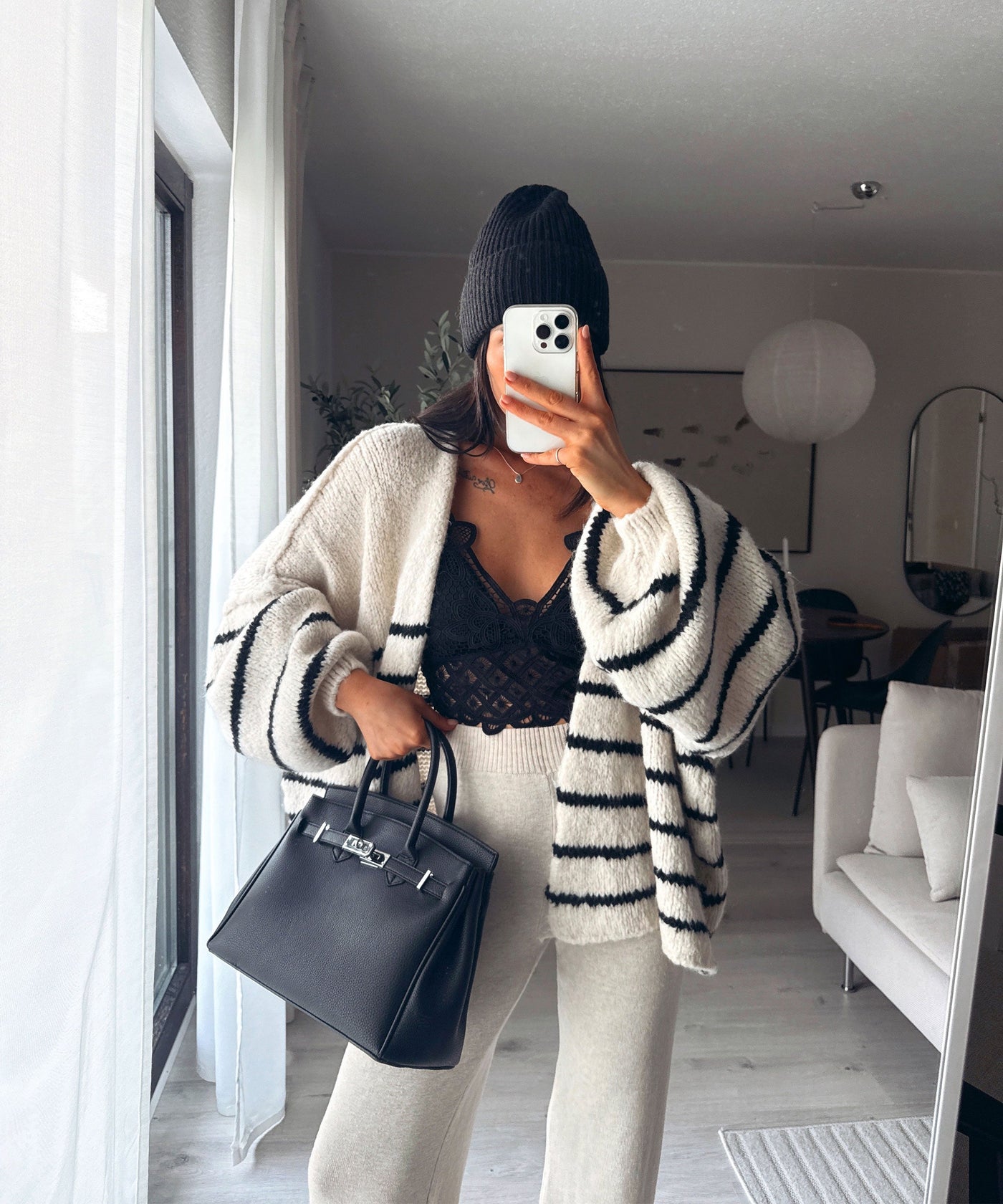 Linear Stripe Cardigan | LouLou Couture