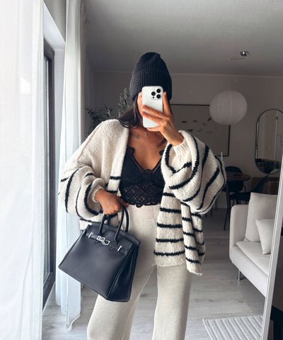 Linear Stripe Cardigan | LouLou Couture