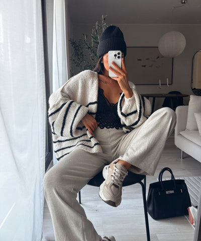 Linear Stripe Cardigan | LouLou Couture