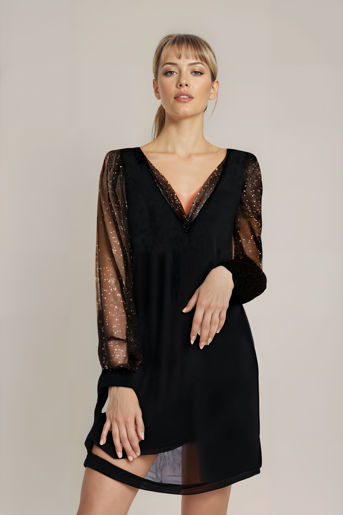Lace Sleeve Dress | LouLou Couture