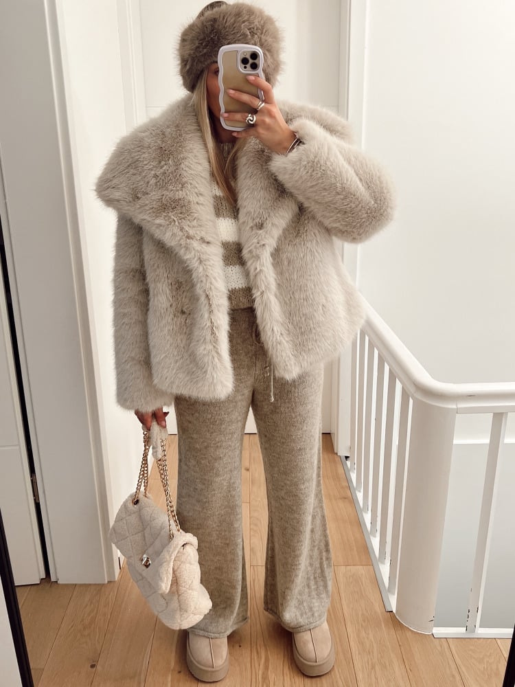 Beige Siberia Coat | LouLou Couture