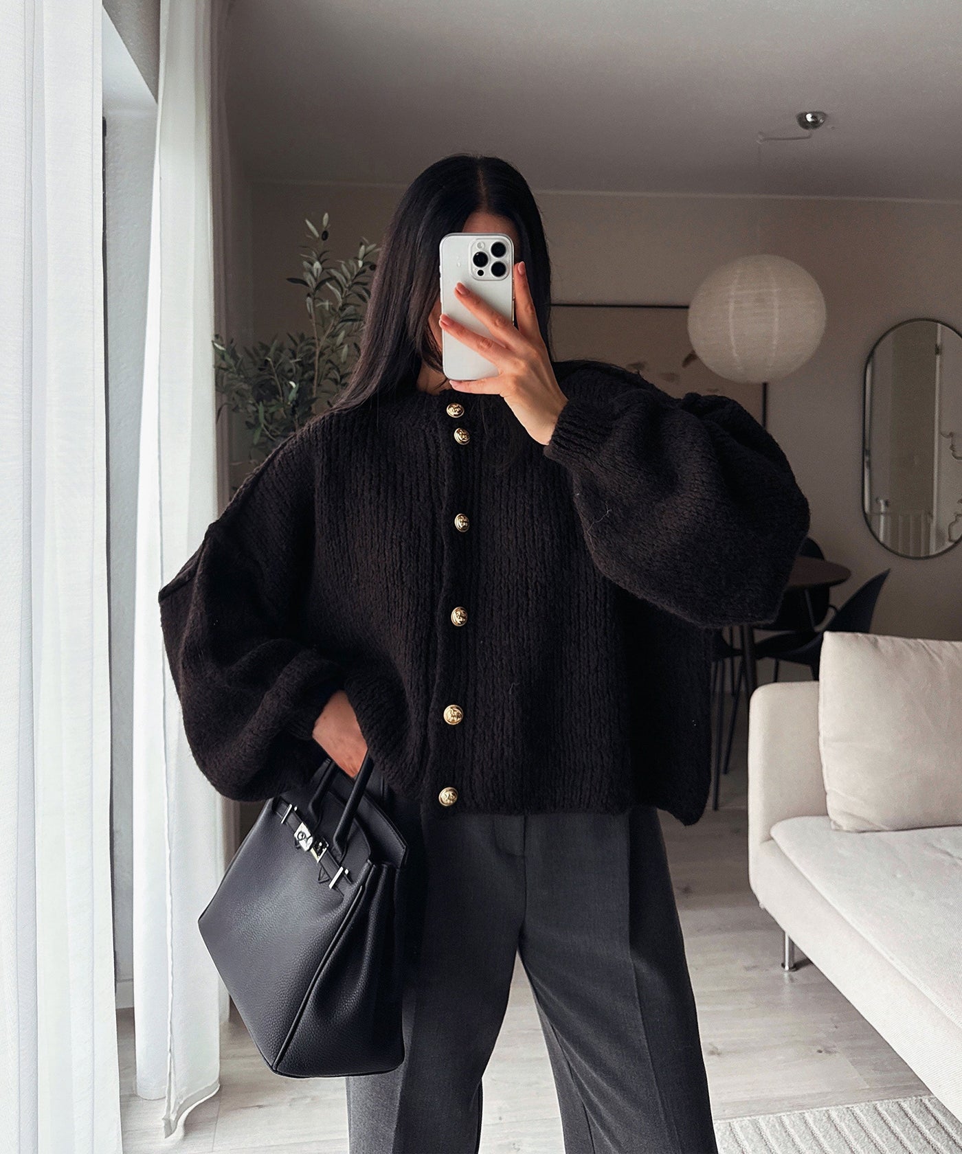 Black Luxury Cardigan | LouLou Couture