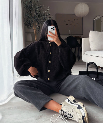 Black Luxury Cardigan | LouLou Couture