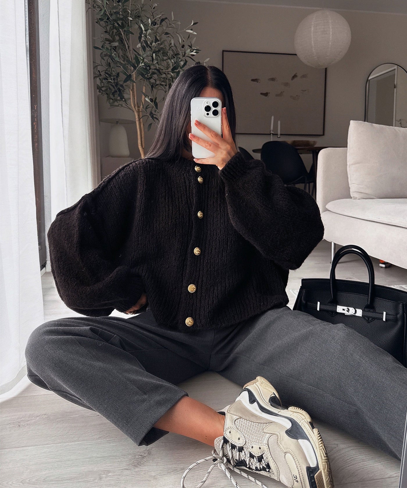 Black Luxury Cardigan | LouLou Couture