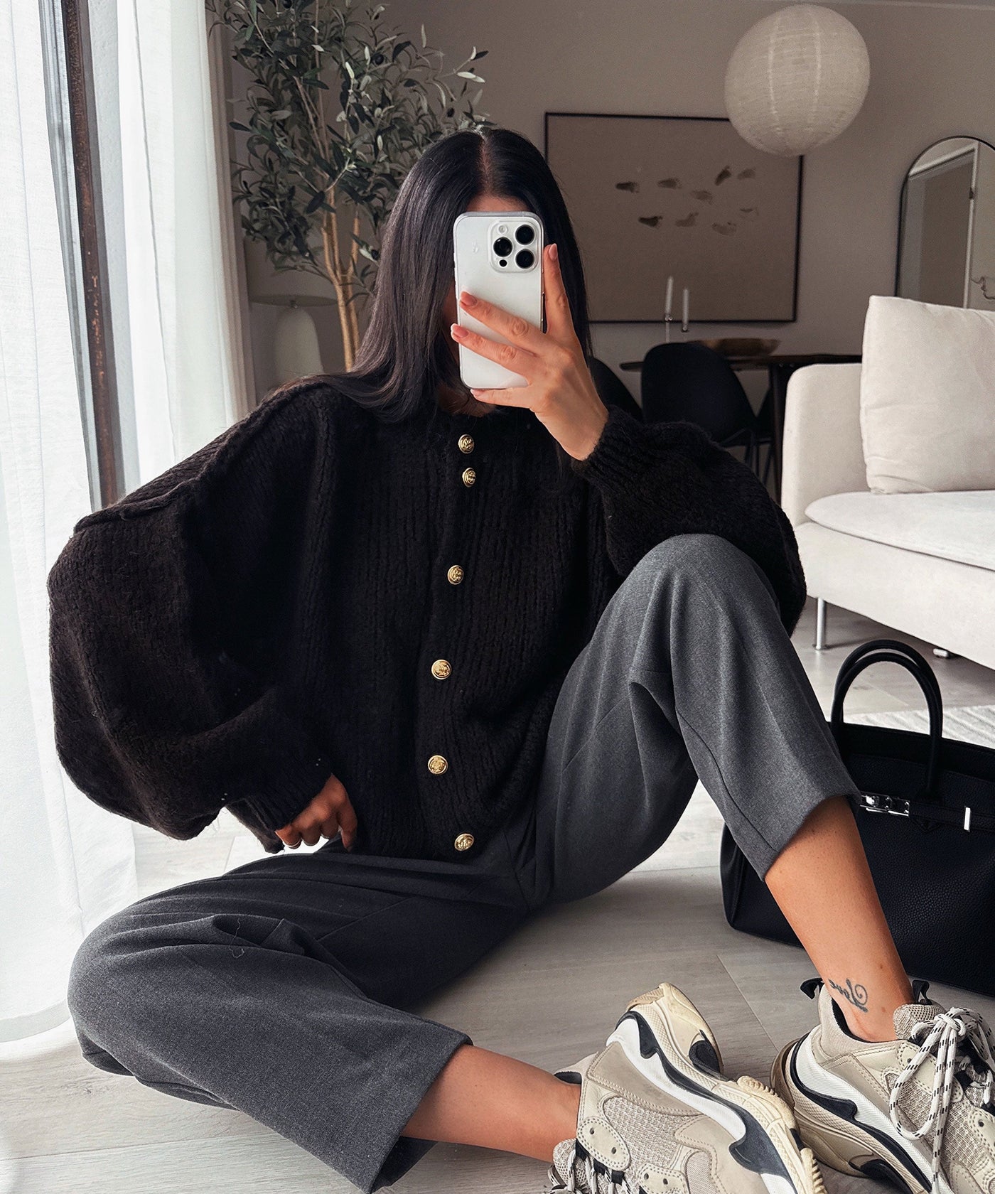 Black Luxury Cardigan | LouLou Couture