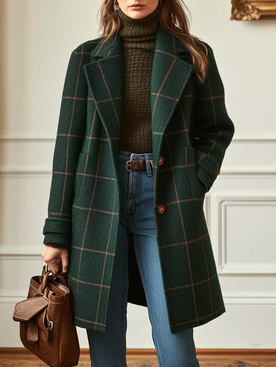 Cambridge Wool Check Coat | LouLou Couture