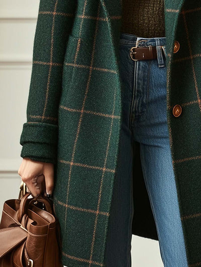 Cambridge Wool Check Coat | LouLou Couture