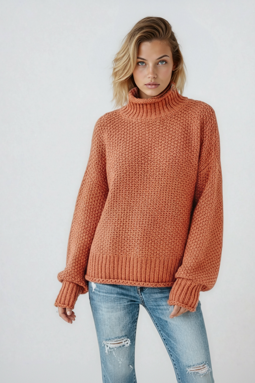 Knitted with a Turtleneck and Long Sleeves | LouLou Couture