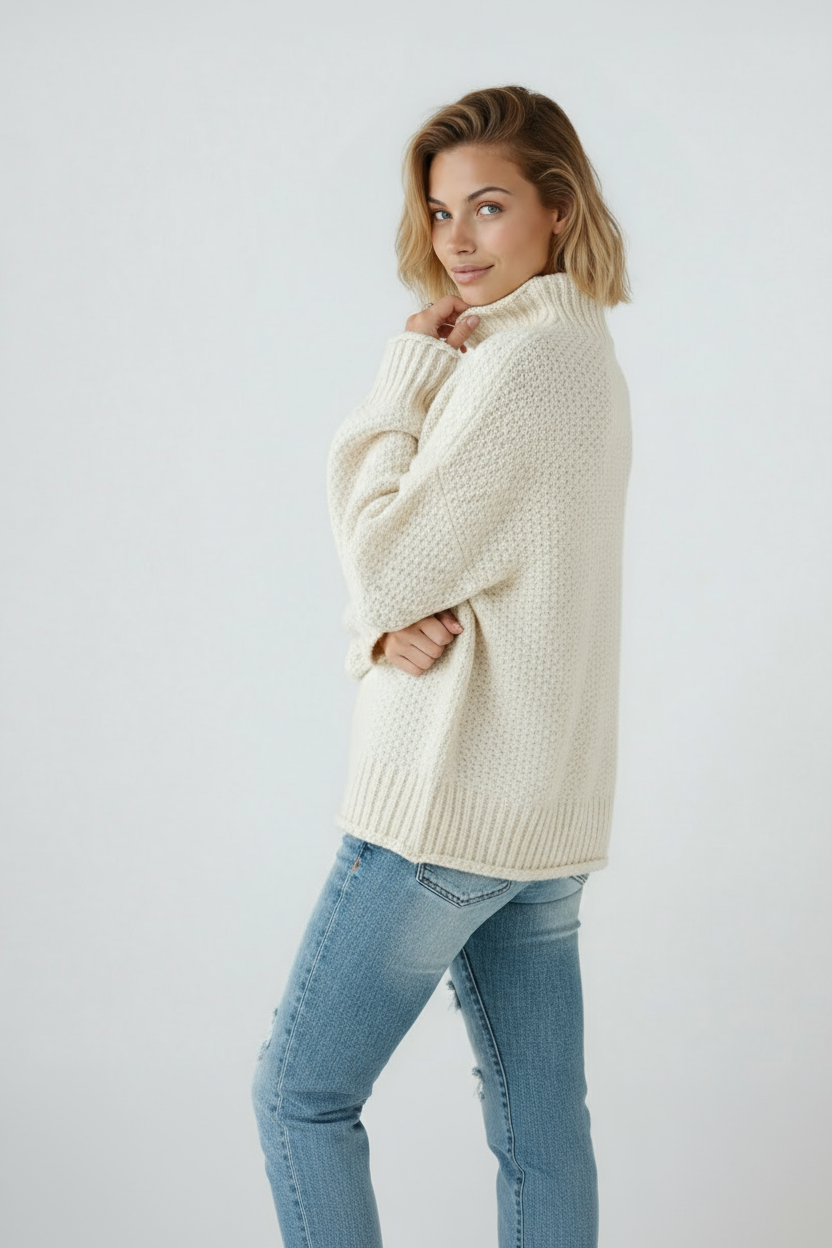 Knitted with a Turtleneck and Long Sleeves | LouLou Couture