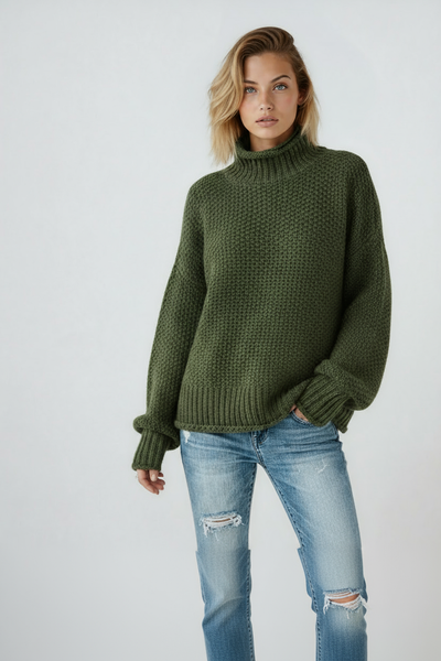 Knitted with a Turtleneck and Long Sleeves | LouLou Couture